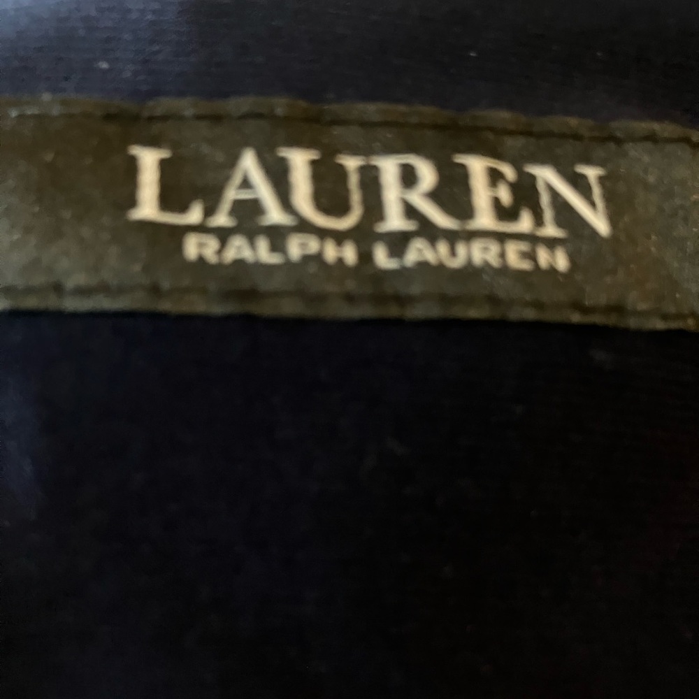 Lauren Ralph Lauren Navy Velvet Midi Dress - Picture 6 of 6